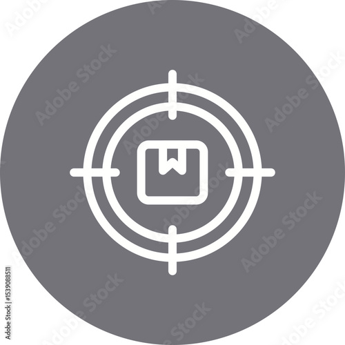 Target box single icon vector illustration