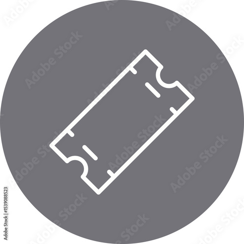 Ticket single icon vector illustration