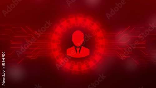 Social media profile and privacy in cyberspace symbol on digital background. Social networking abstract concept.