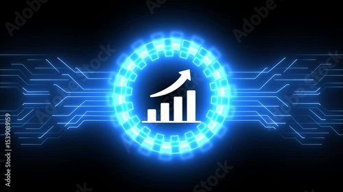 Financial Graph. Stock Market chart. Forex Investment.Business, Technology, Internet and network concept.