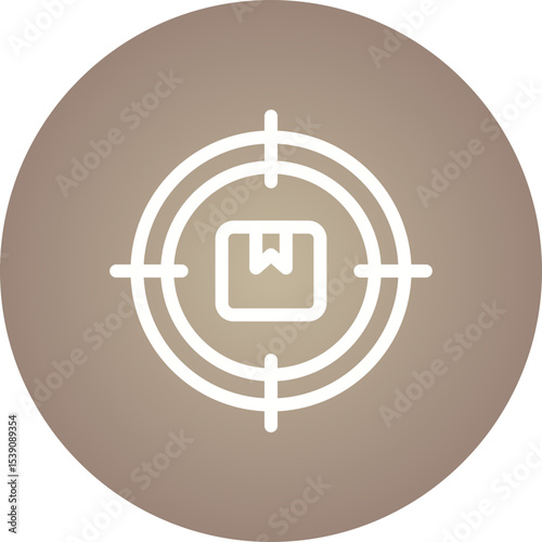 Target box single icon vector illustration