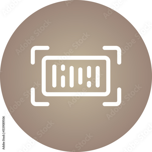 Barcode scanner single icon vector illustration