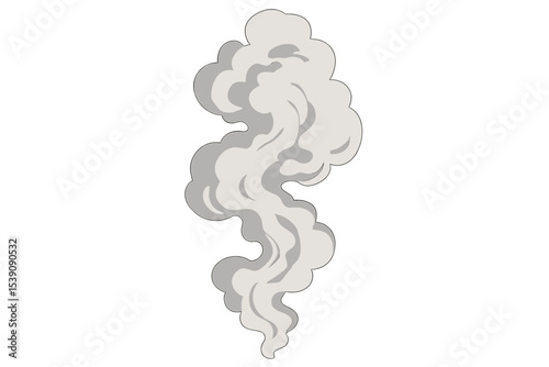 A  vector image of isolated smoke is available, featuring a white smoke texture set against a transparent black background, suitable for special effects involving steam, smoke, fog, or clouds