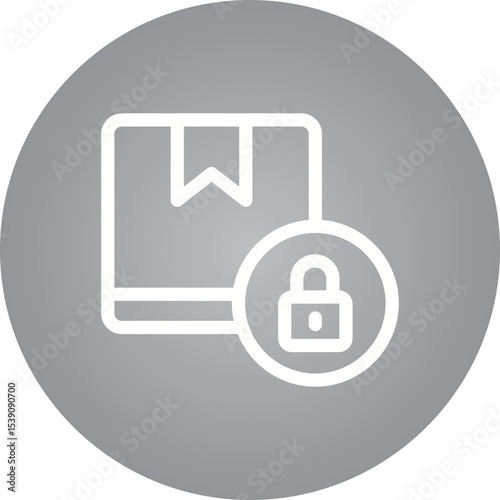 Box locked single icon vector illustration