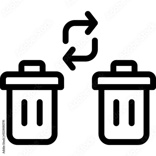Dustbin single icon vector illustration