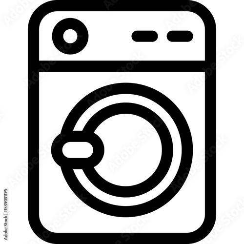 Washing machine single icon vector illustration