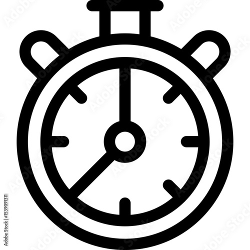 Clock single icon vector illustration