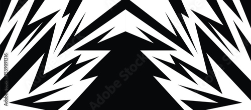 Vibrant abstract background with sharp geometric spikes and energetic zigzag lines.