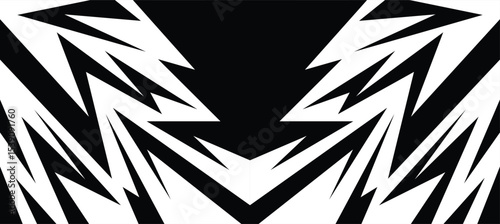 Dynamic black mix colour backdrop featuring jagged spikes and chaotic zigzag patterns