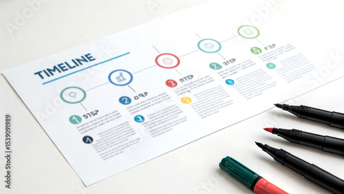 5 Step Timeline Infographic Design