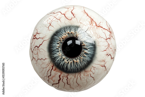 Scary Eyeball PNG – Veiny Horror Eye Cutout Element