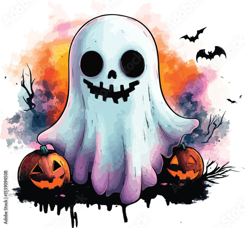 halloween background with pumpkin