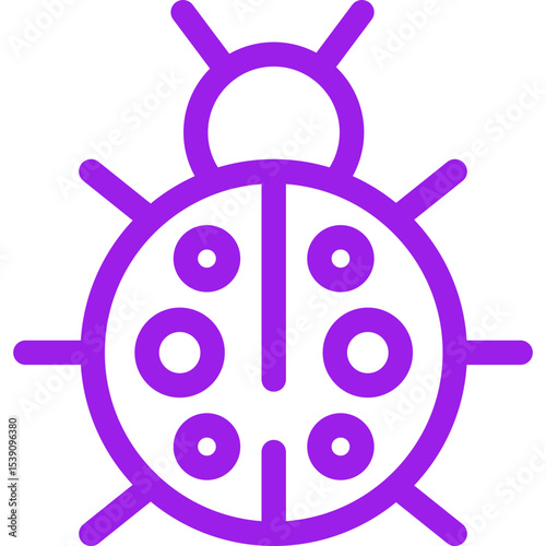 Bug single icon vector illustration