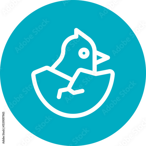Broken egg single icon vector illustration