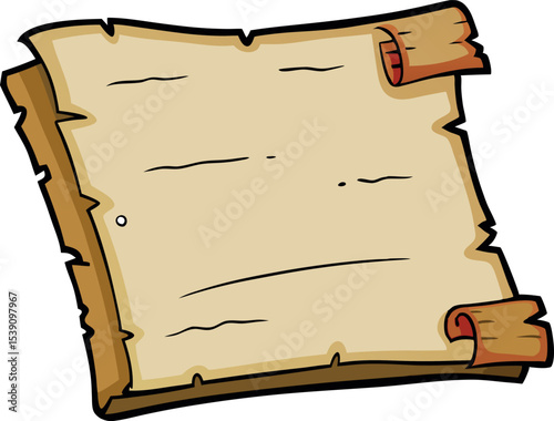 Vintage Paper Scroll Invitation Template for Medieval Renaissance Themed Events or Pirate Treasure Maps