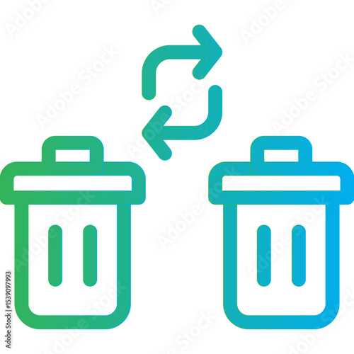 Dustbin single icon vector illustration