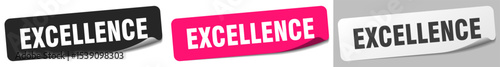 excellence sticker. excellence sticker set on white background