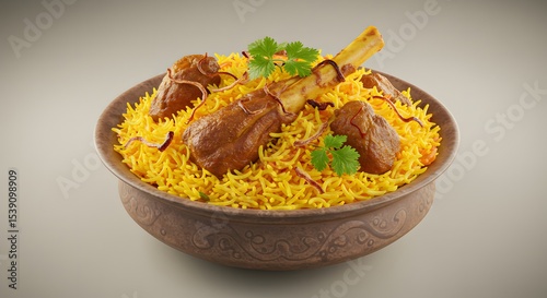 indian food Delicious Lamb Biryani in Clay Pot: Authentic Indian Cuisine
