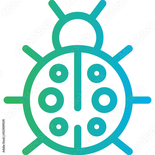 Bug single icon vector illustration