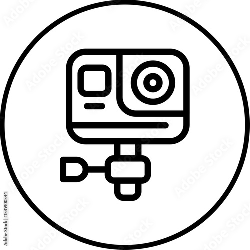 Gopro single icon vector illustration