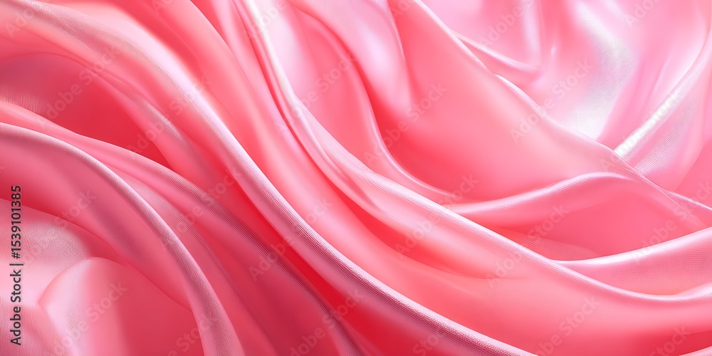 Fototapeta premium Pink Silk Fabric Texture: Elegant Draped Background