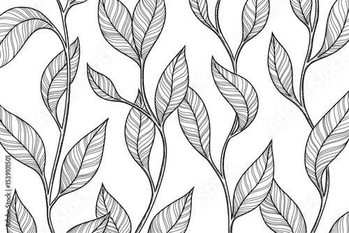 seamless pattern with leaves