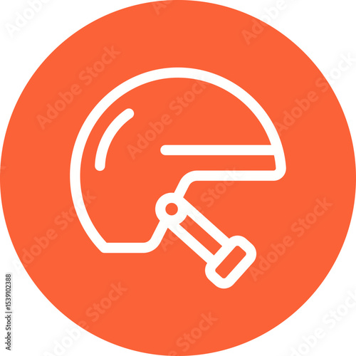 Helmet single icon vector illustration