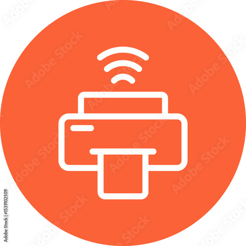 Printer single icon vector illustration