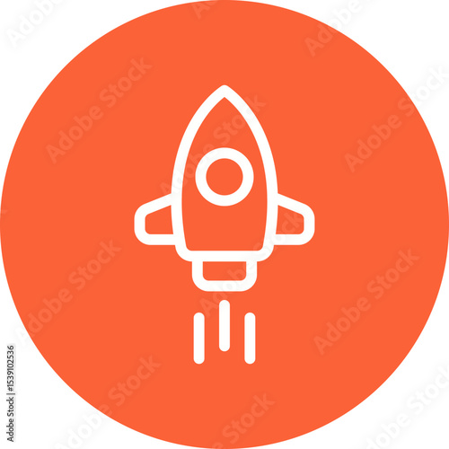 Rocket single icon vector illustration