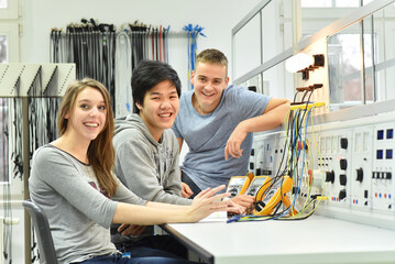 technical vocational training in industry: young apprentices and trainers in the classroom