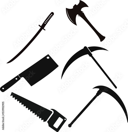  Weapon Silhouette Collection Set