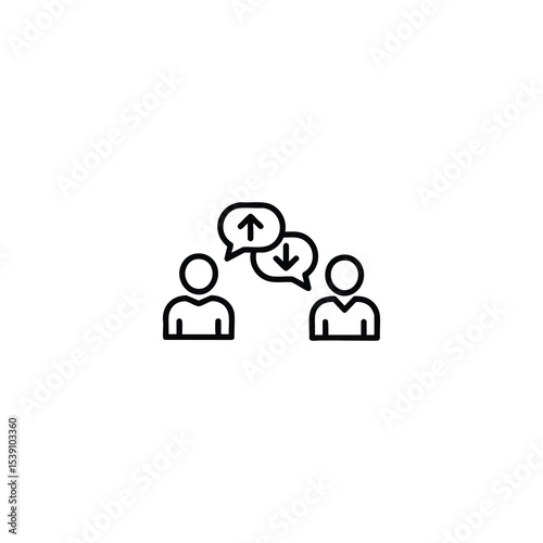 Debate Speech Bubbles Line Icon