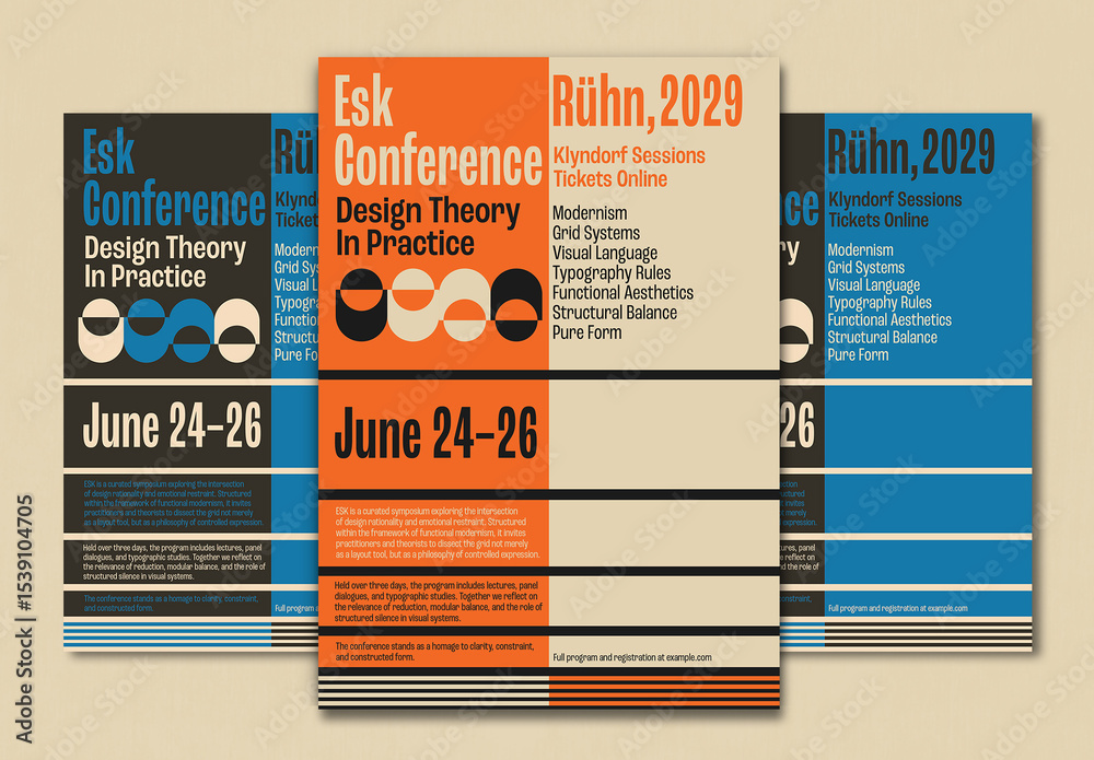Modernisation Poster Modernist Event Poster Template Stock Template | Adobe Stock