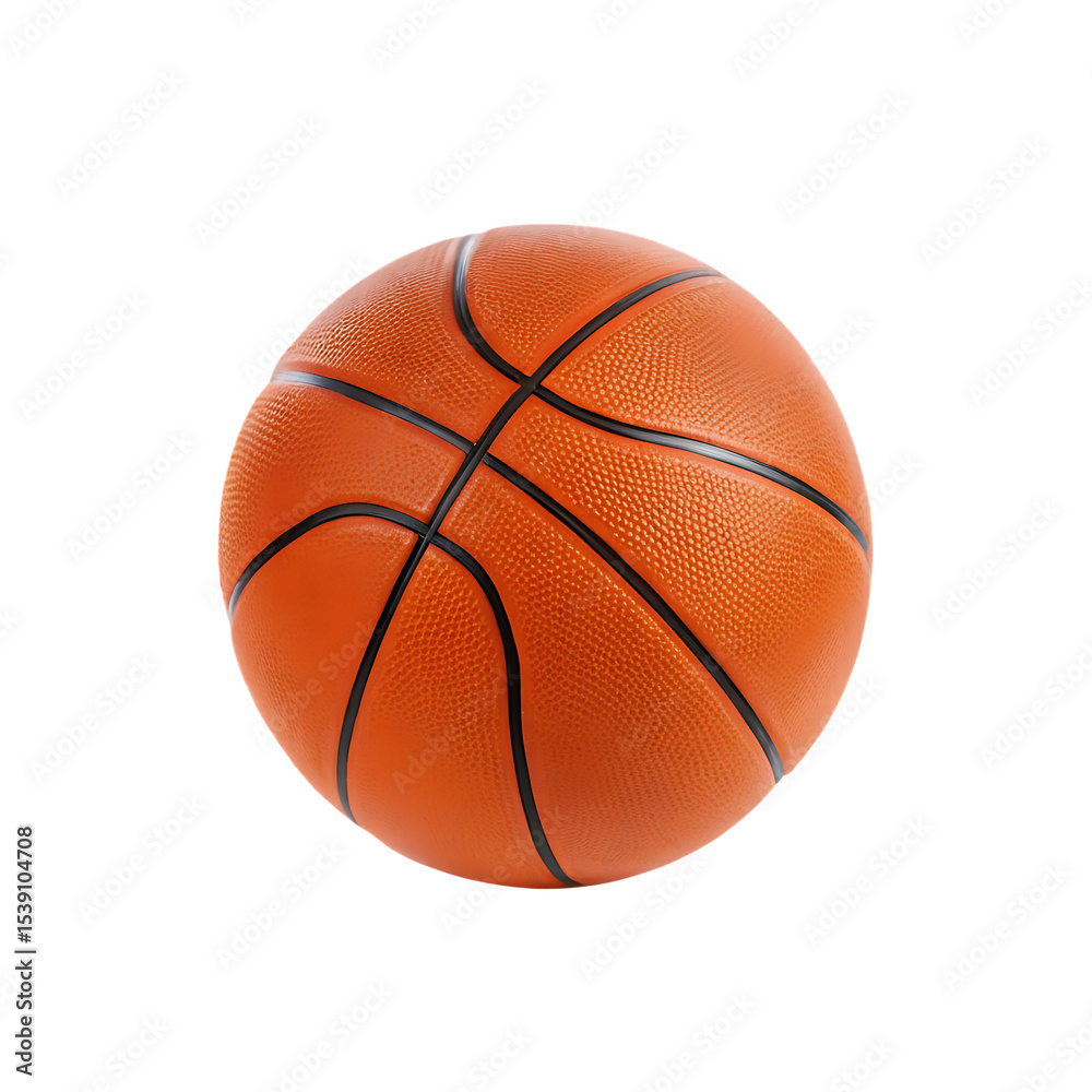 Fototapeta premium Classic orange basketball isolated on a white background png ai generated