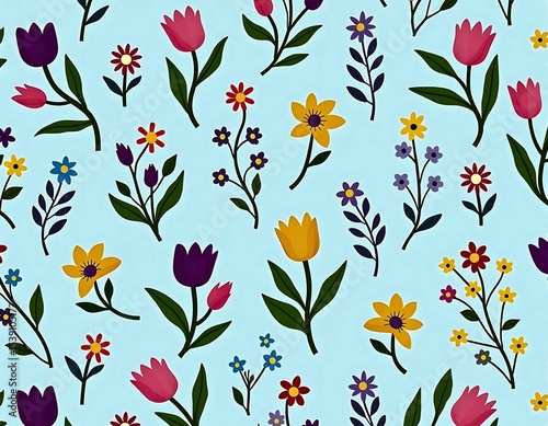 Floral Background. Seamless pattern with flowers, seamless pattern with flowers