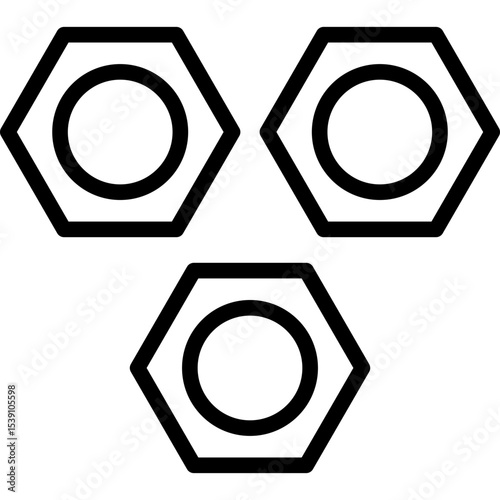 Nut bolt single icon vector illustration