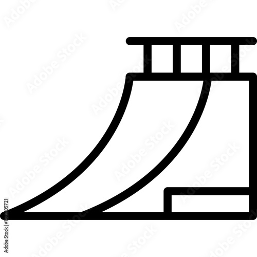 Slide single icon vector illustration