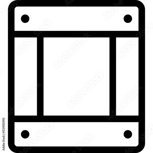 Wooden box single icon vector illustration