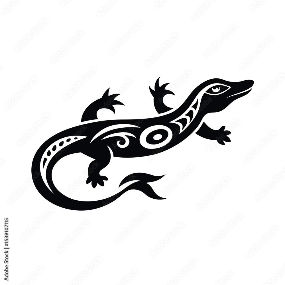 Naklejka premium lizard isolated on white