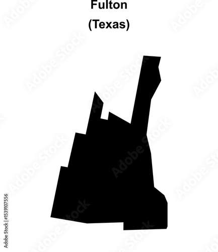 Fulton (Texas) blank outline map