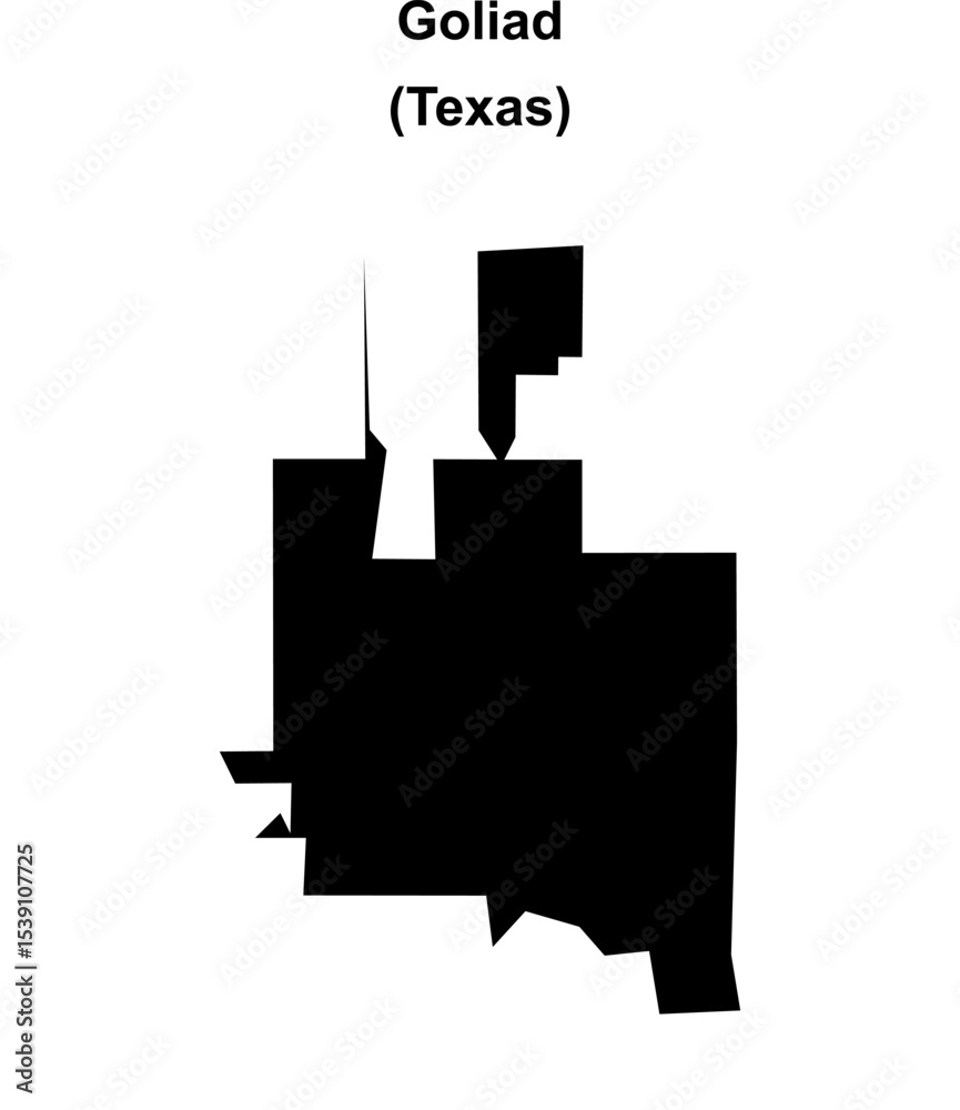 Obraz premium Goliad (Texas) blank outline map