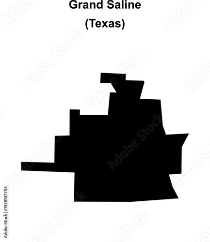 Grand Saline (Texas) blank outline map