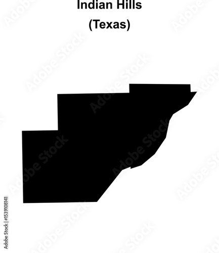 Indian Hills (Texas) blank outline map