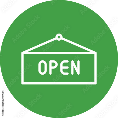 Open single icon vector illustration