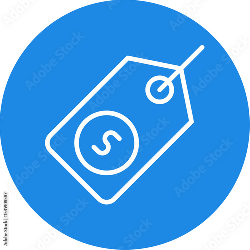 Price tag single icon vector illustration
