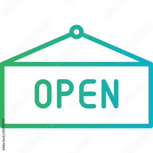 Open single icon vector illustration