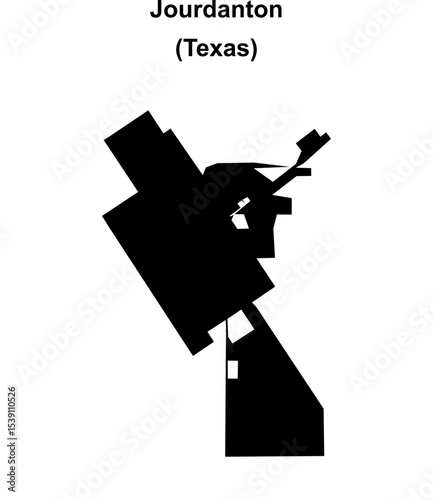 Jourdanton (Texas) blank outline map