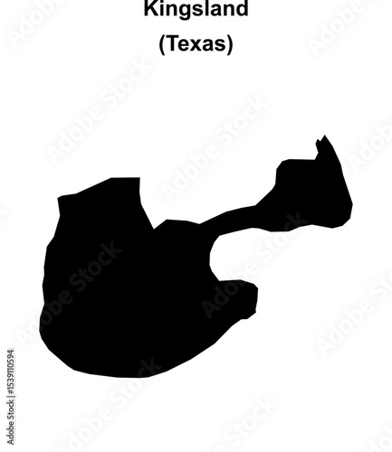 Kingsland (Texas) blank outline map