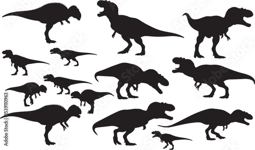 Allosaurus Silhouettes 