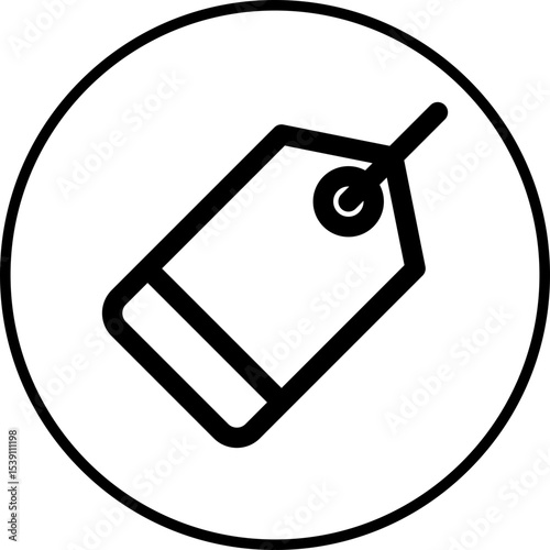 Tag single icon vector illustration